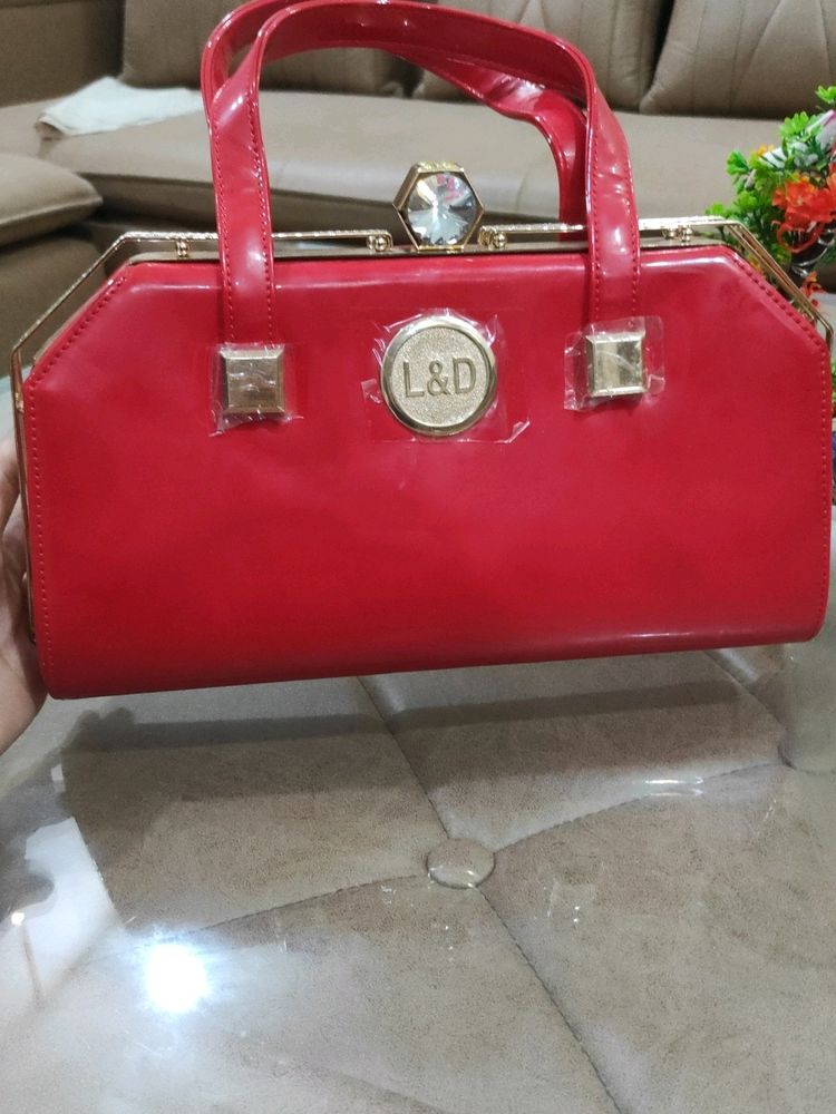 Red Colur Bridal Handbag