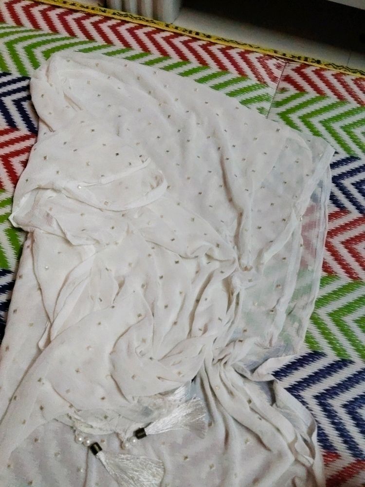 White Chiffon Dupatta