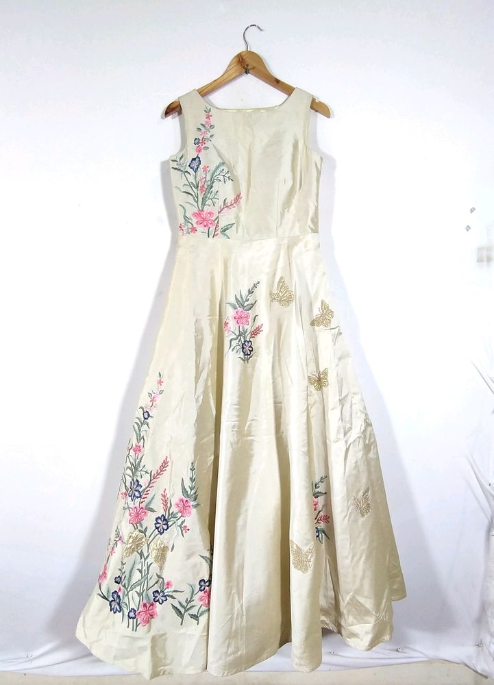 Full Length Embroidered Gown For Women