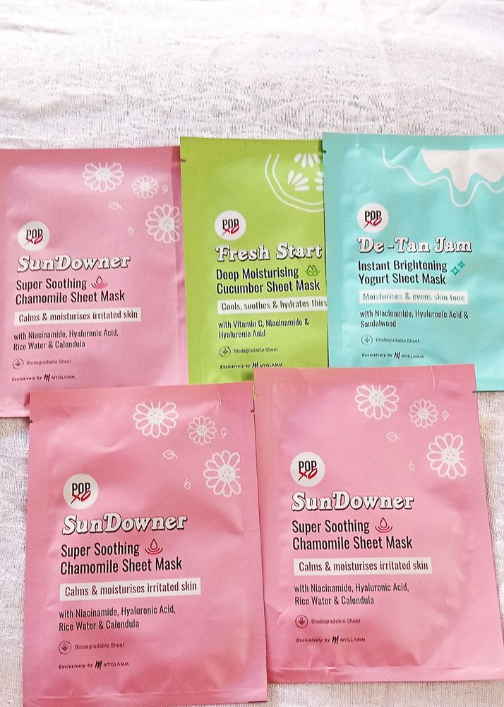 COMBO SET OF SHEET MASKS(5⃣)