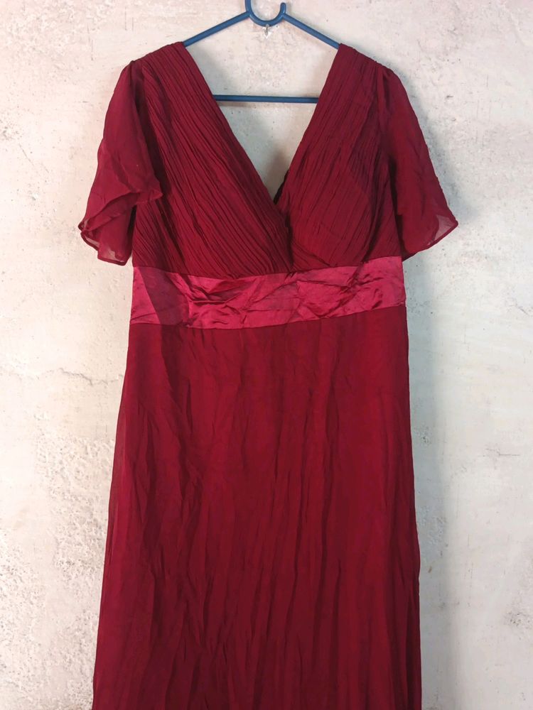 Beautiful Women's Party Dress Gown Maroon Premium