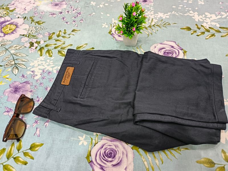 Navy Blue Cotton Mens Pant Size 36