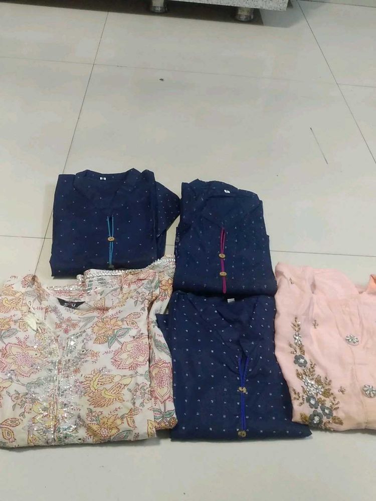 3 L Blue Kurtis New With Tag And Pink Xxl Price Oe