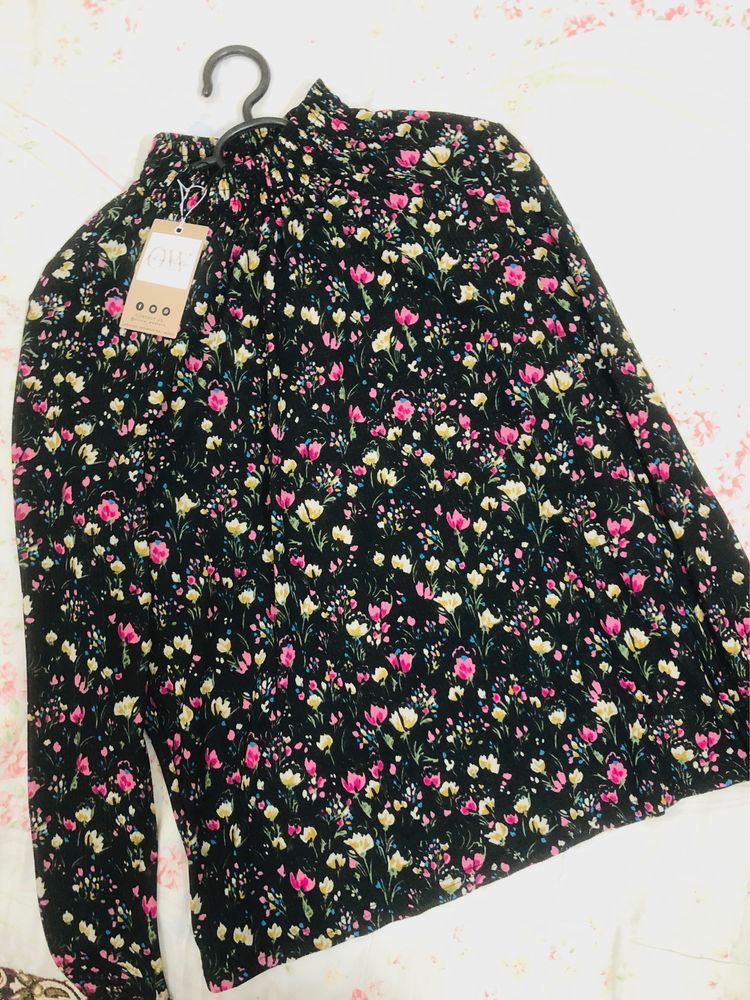 Only Black Floral Top