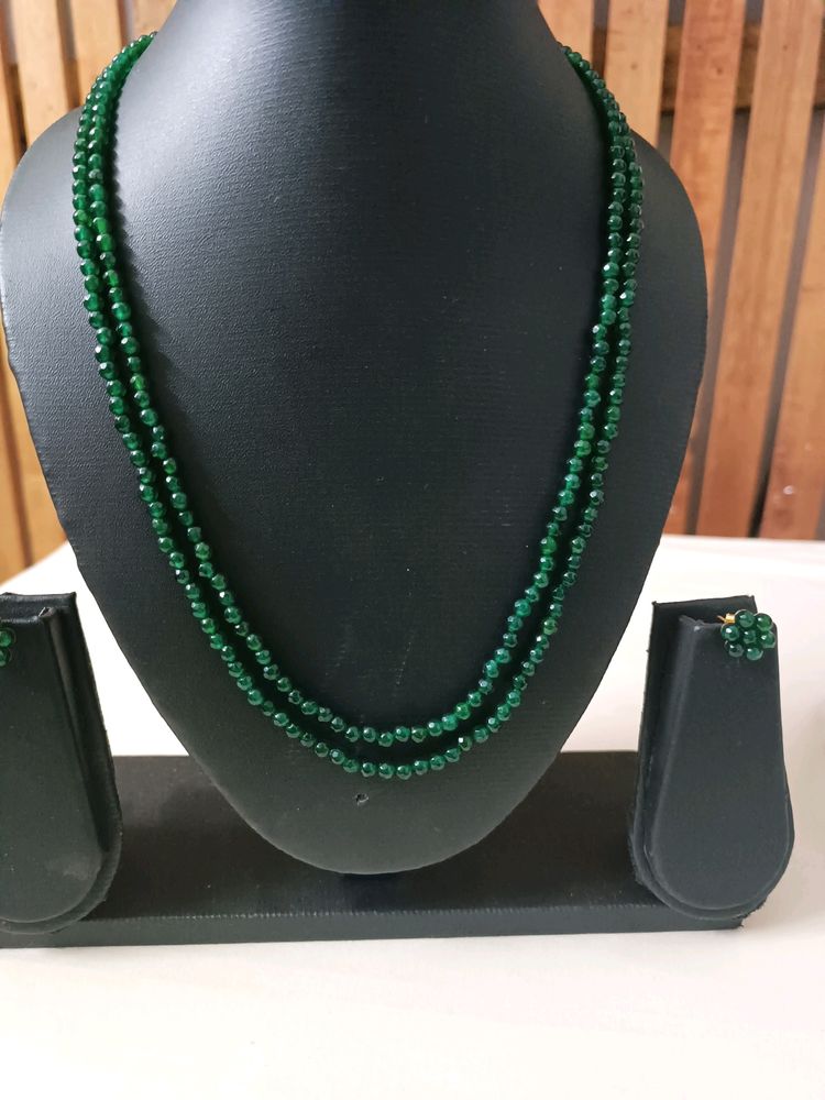 2 Layer Necklace With Stud