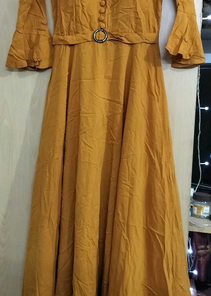 Mustard Coloured Single Gown