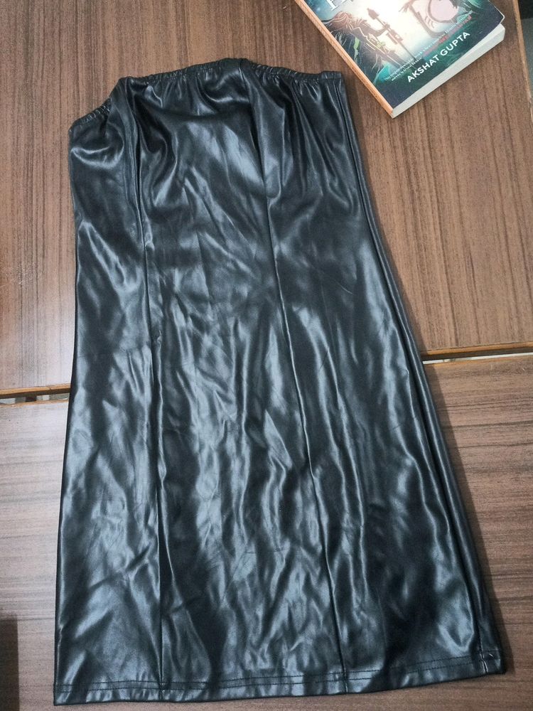 Black Leather Bodycon Dress