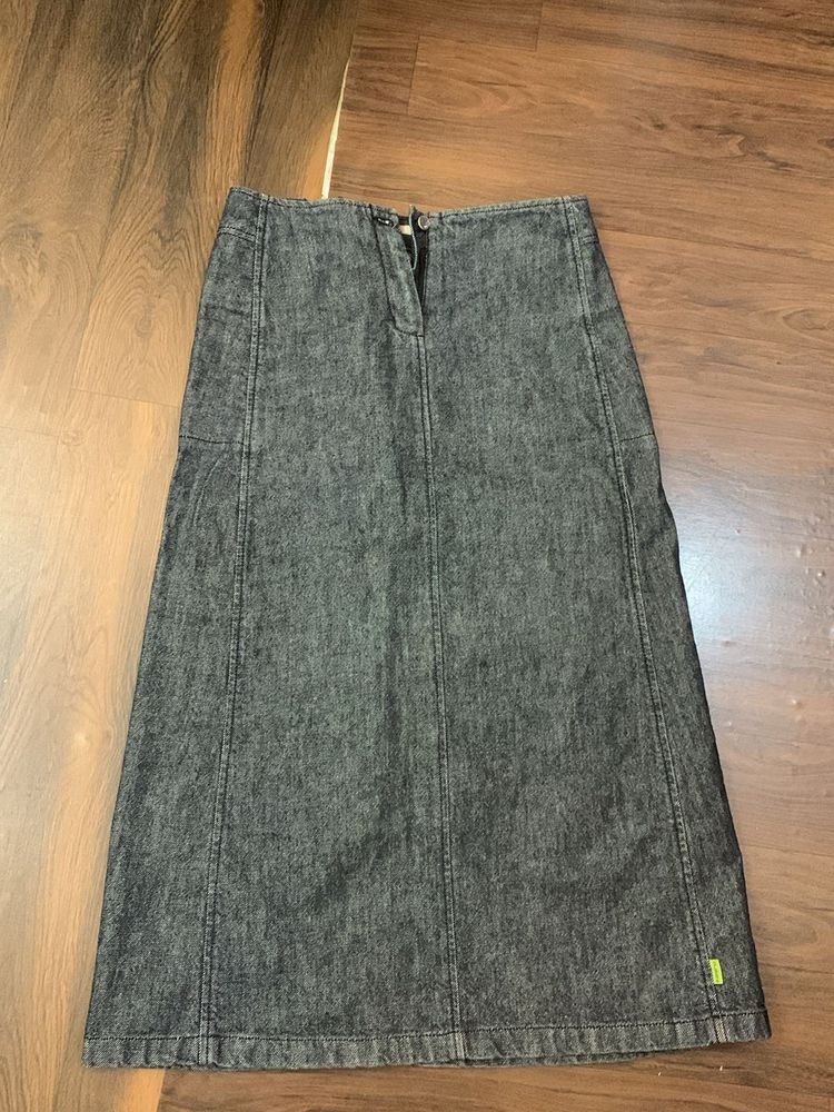 Y2K Long Denim Skirt