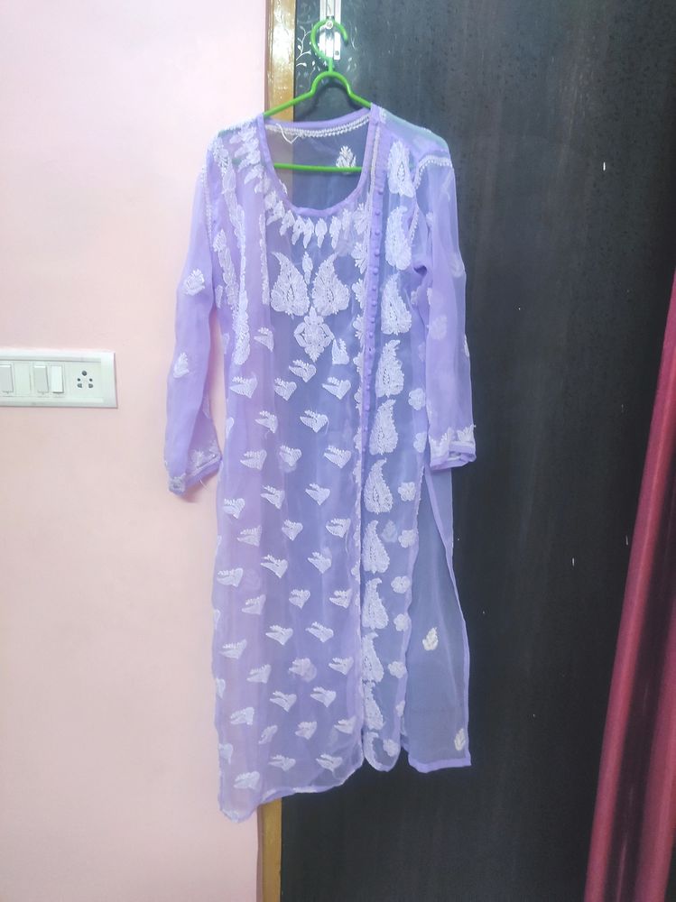 Chikankari kurti With Inner