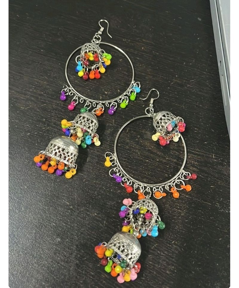 Layered Jhumki Hoop Earrings