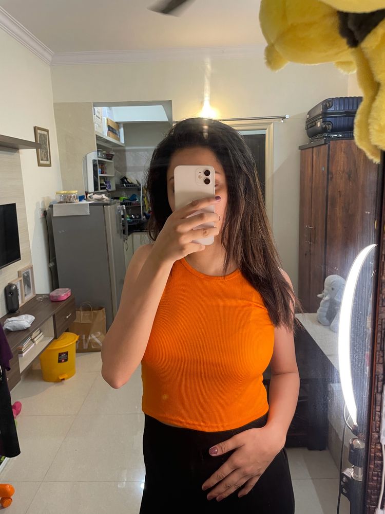 Orange Crop Top