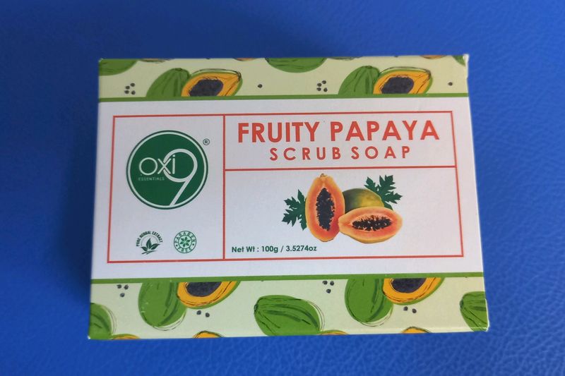 Oxi9 Fruity Papaya Scrub Soap
