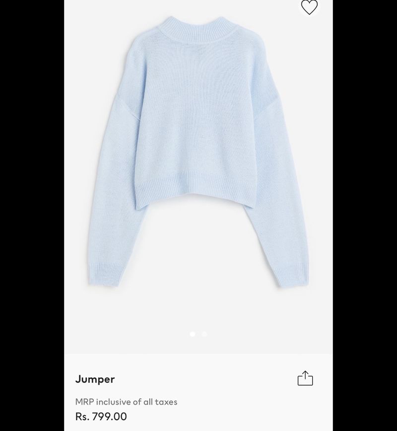 H&M Light Blue Jumper