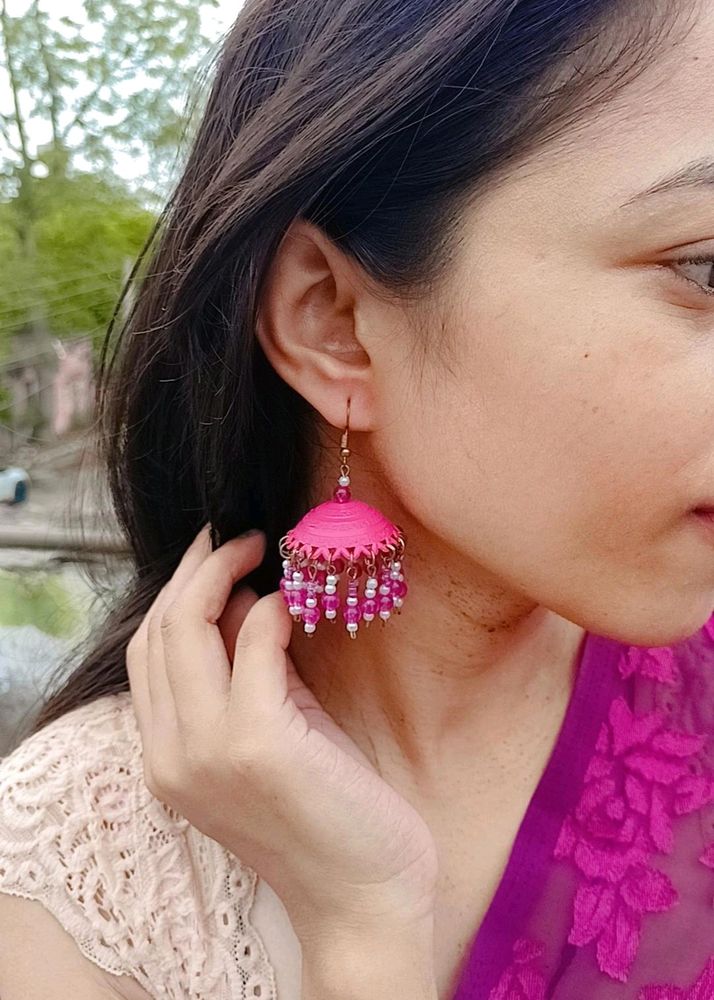 Pink-earrings