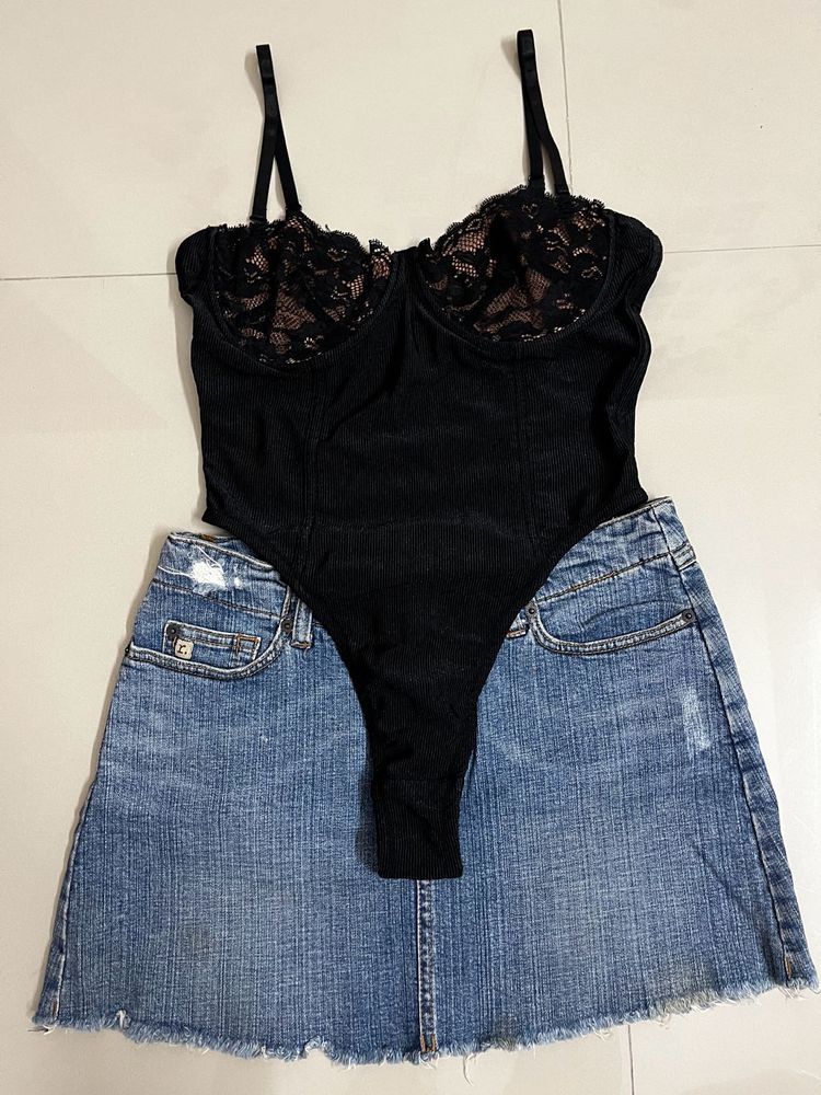 Black Lace Bodysuit