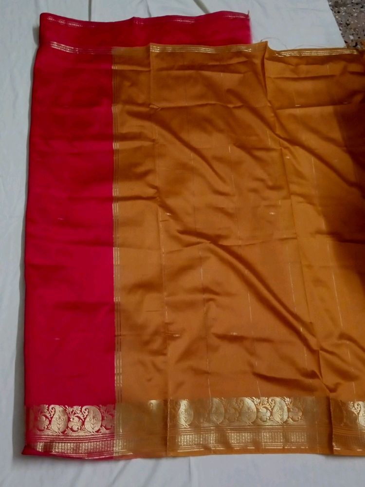 Red&Yellow Saree (W/O Blouse)