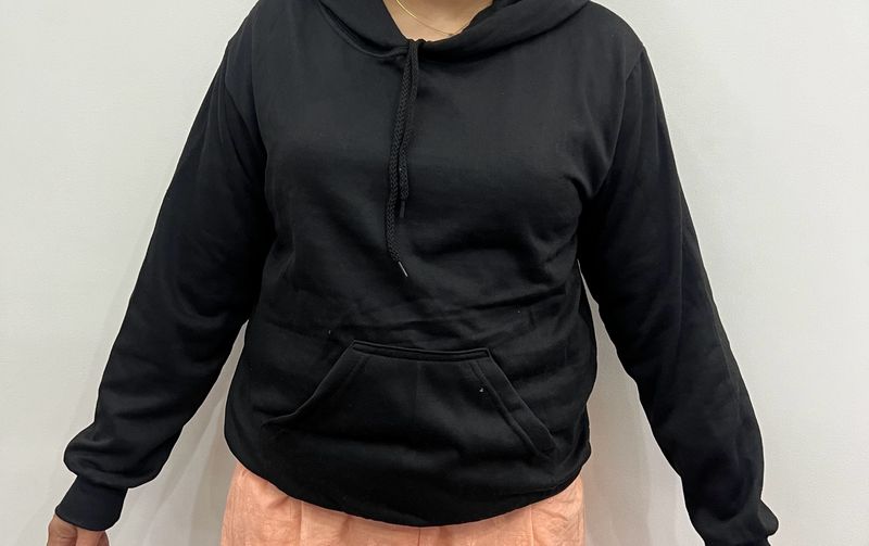 Casual Full Sleeve Solid Hoodie