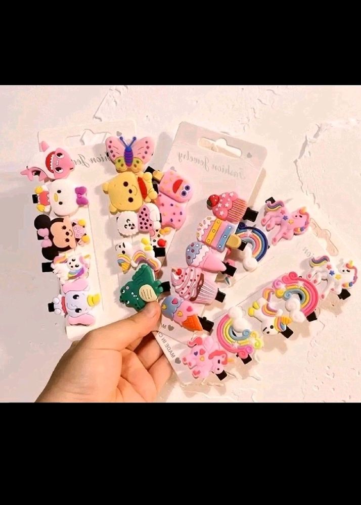 kids Hair Clips Set  (10 pc, 1 card)