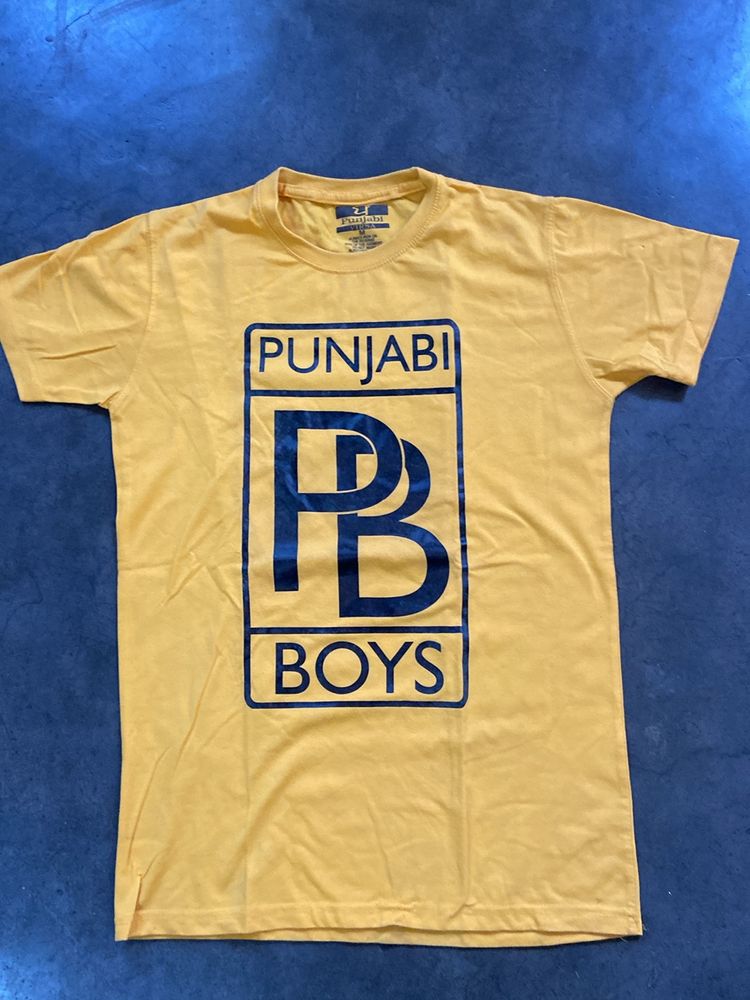 T Shirt With Label Of Punjabi Boys