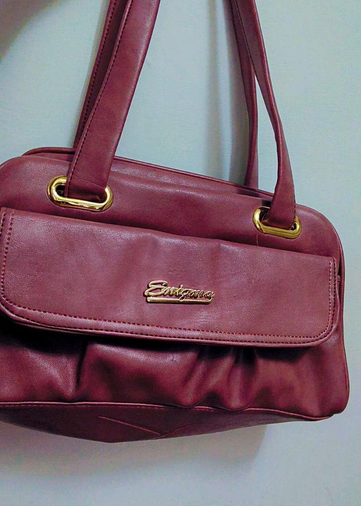 Classy Hand Bag Maroon Colour