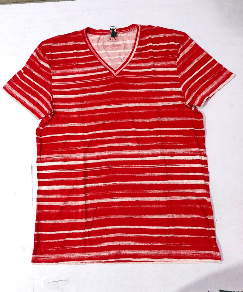 Armani Exchange Tshirt Size L Red