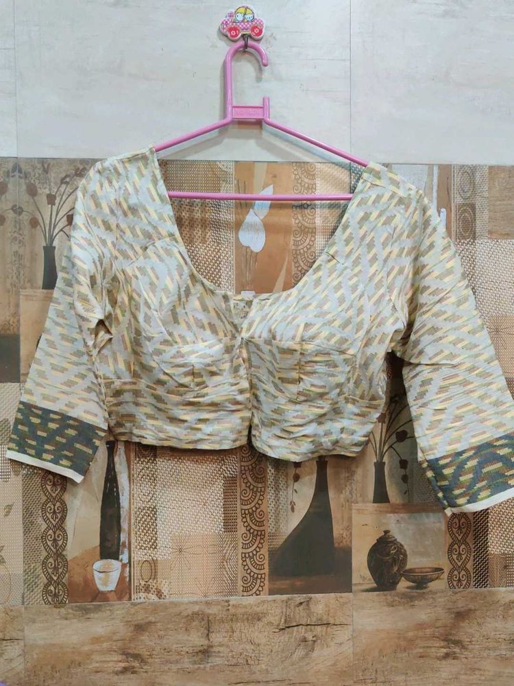 Front Open Weaven Blouse Size 36 ( Kurta Xxl)