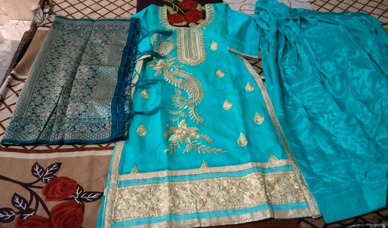 Party Wear Punjabi Suit Patiyala Salwar Set