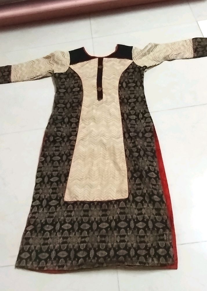 Pure Cotton Fabric Formal Kurti