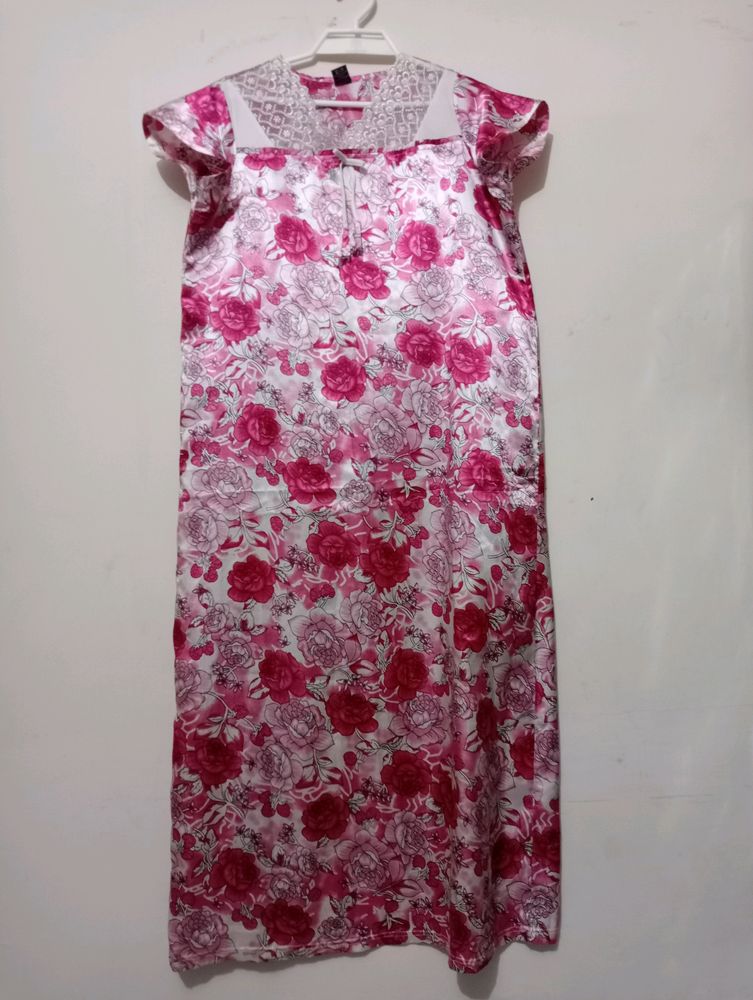 Women Flower Print Nighty