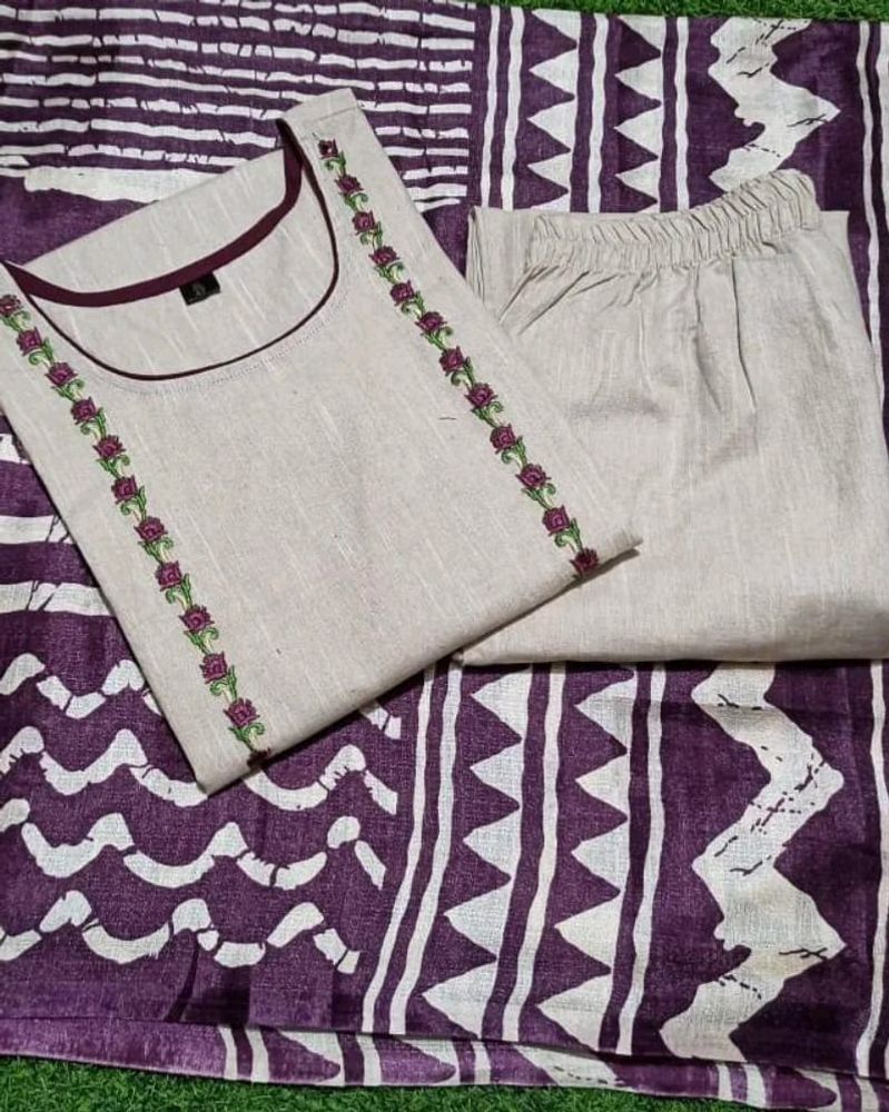 handloom cotton kurta pant and khadi silk ikkat pr