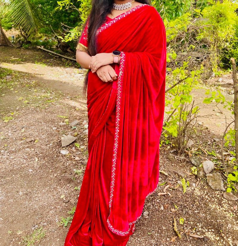 Velvet Saree