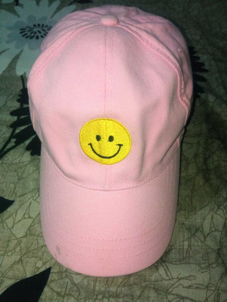 Smiley Baby Pink Cap