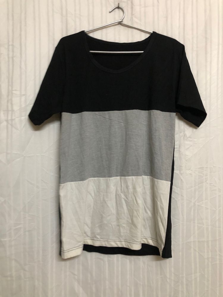 Black Cotton Short Sleeve T Shirt