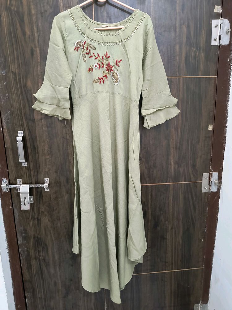 A Line Embroidery Kurti