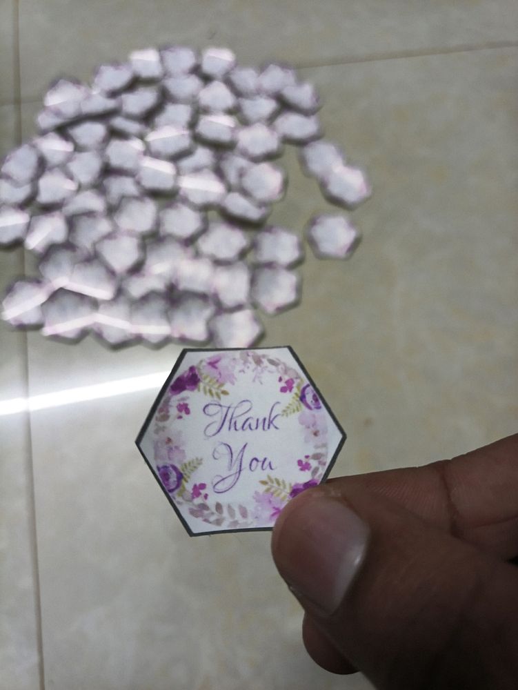 Thankyou Hexagon Stickers