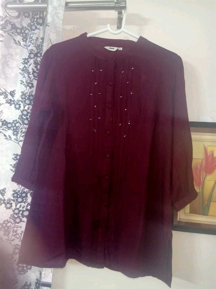 Women Max Maroon Top