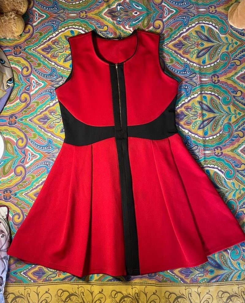 Red And Black Nuon Dress