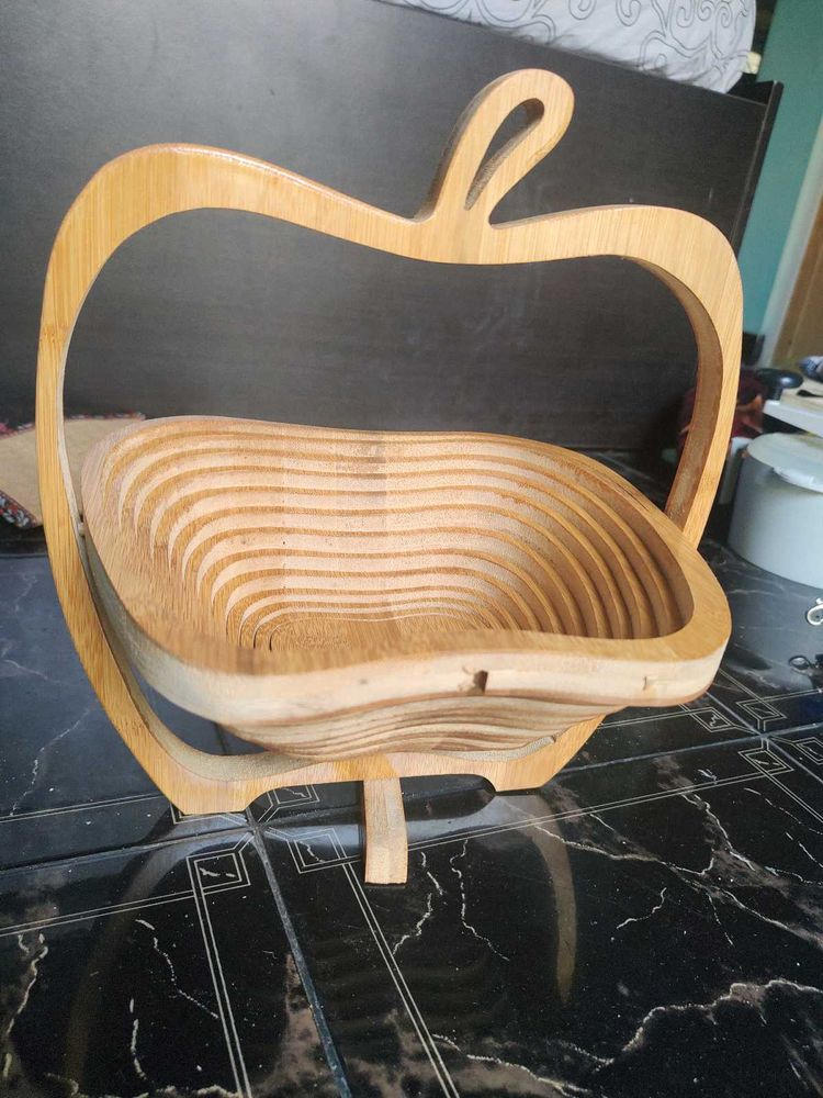 Wooden Modern Handcrafted Foldable Basket