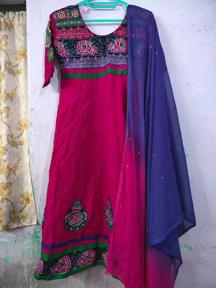 Ethnic Gown With Dupatta