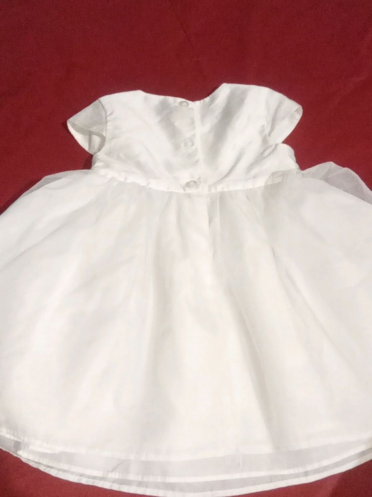 White Net Layer Frock For Baby Girls 6-18 Months