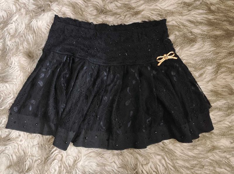 Black Lace Gothic/egirl Skirt