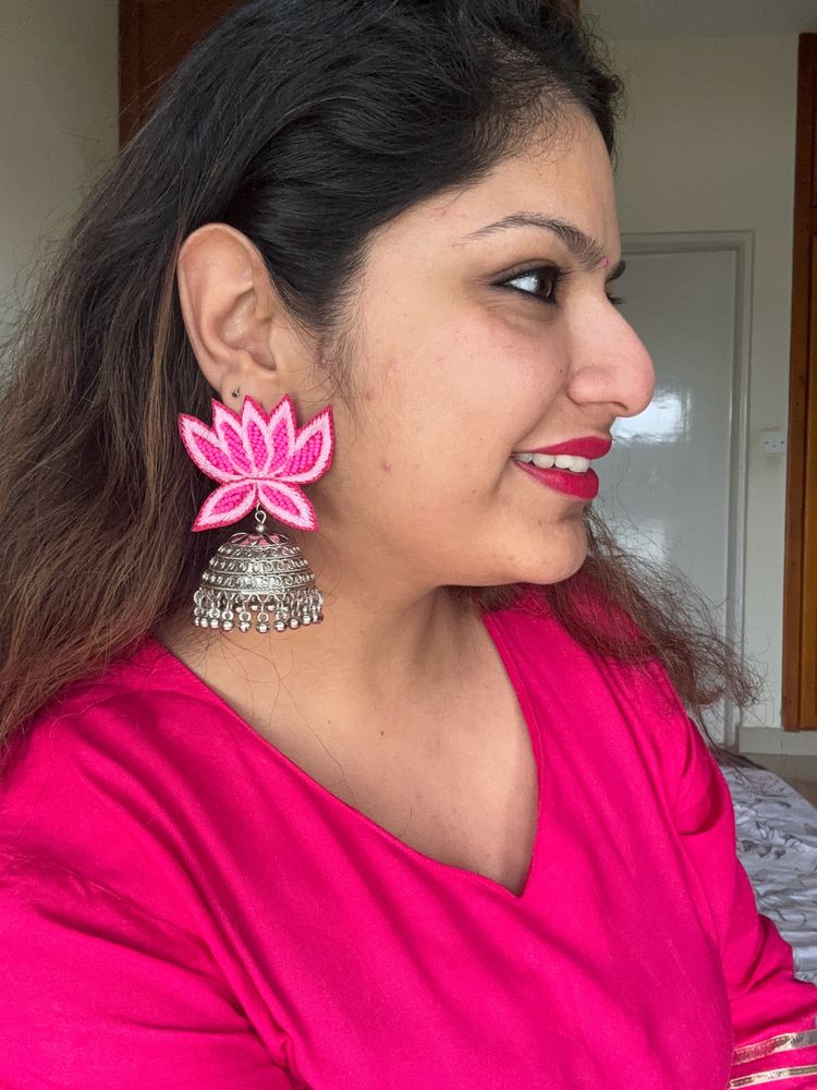 Lotus jhumka Earrings