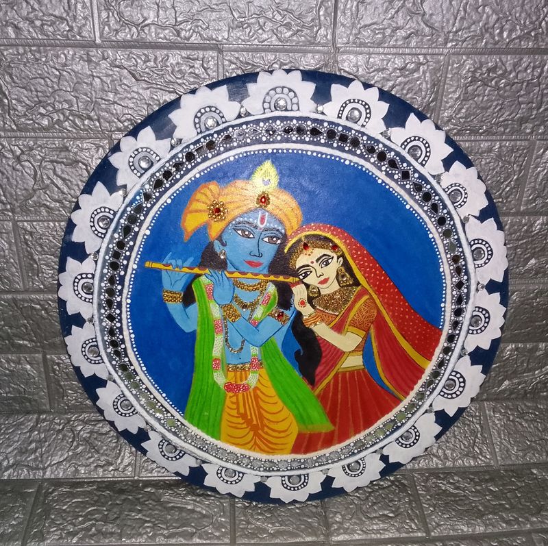 Handcrafted Radhakrishnan Mirror Wall Decor