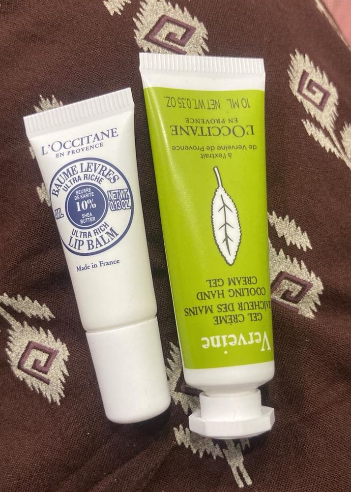 L’OCCITANE FRANCE BRAND LIP BALM & HAND GEL CREME