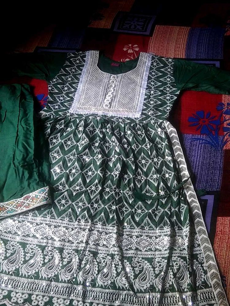 Heavy Work Anarkali Set