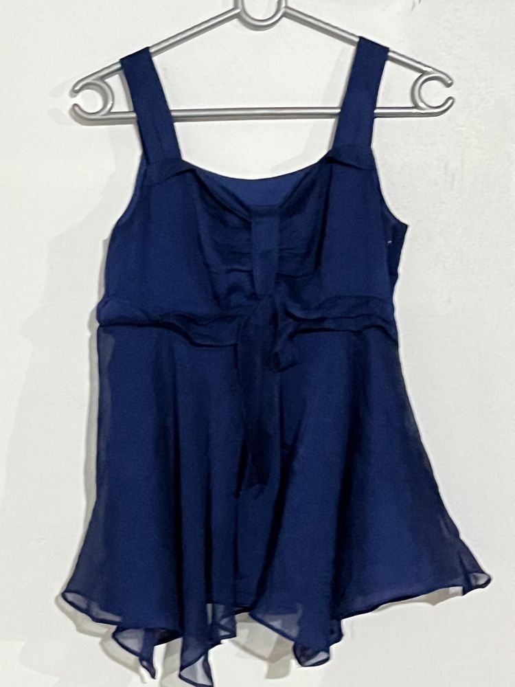 Navy Blue Sleeveless Top