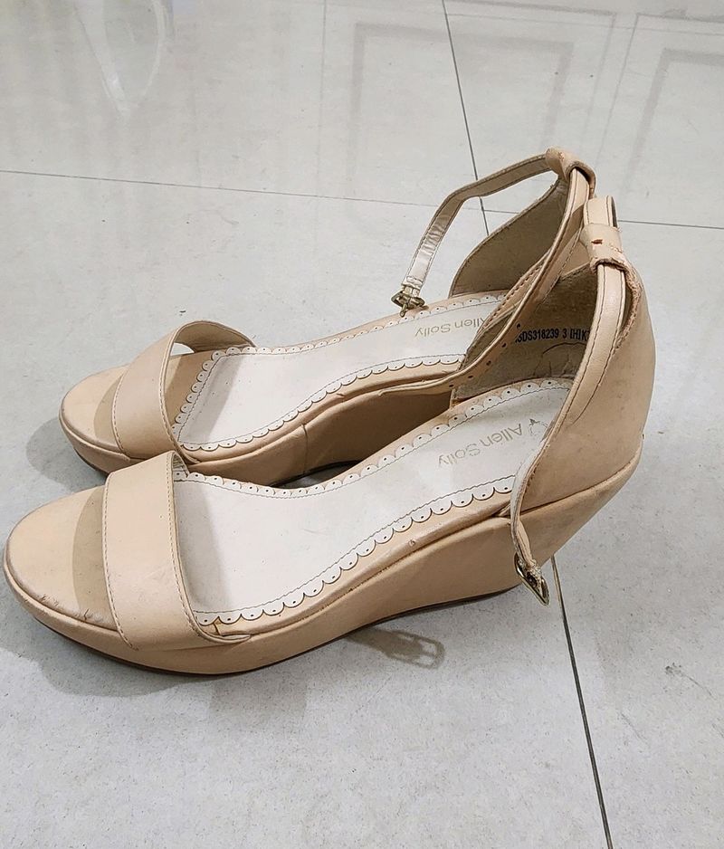 Classy Beige Allen Solly Wedges