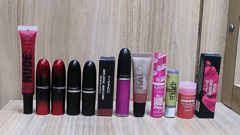 Combo Of Lipsticks By Nudestix, MAC, Smashbox, TBS