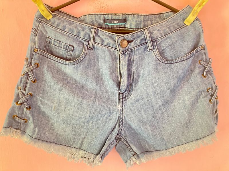 AJIO stylish denim shorts