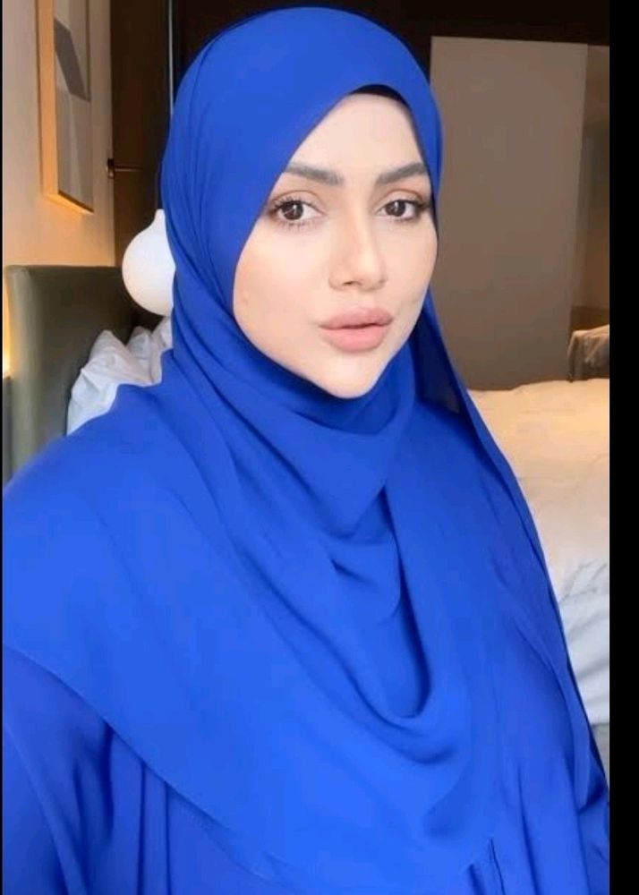 Blue Colour Abaya With Dupatta